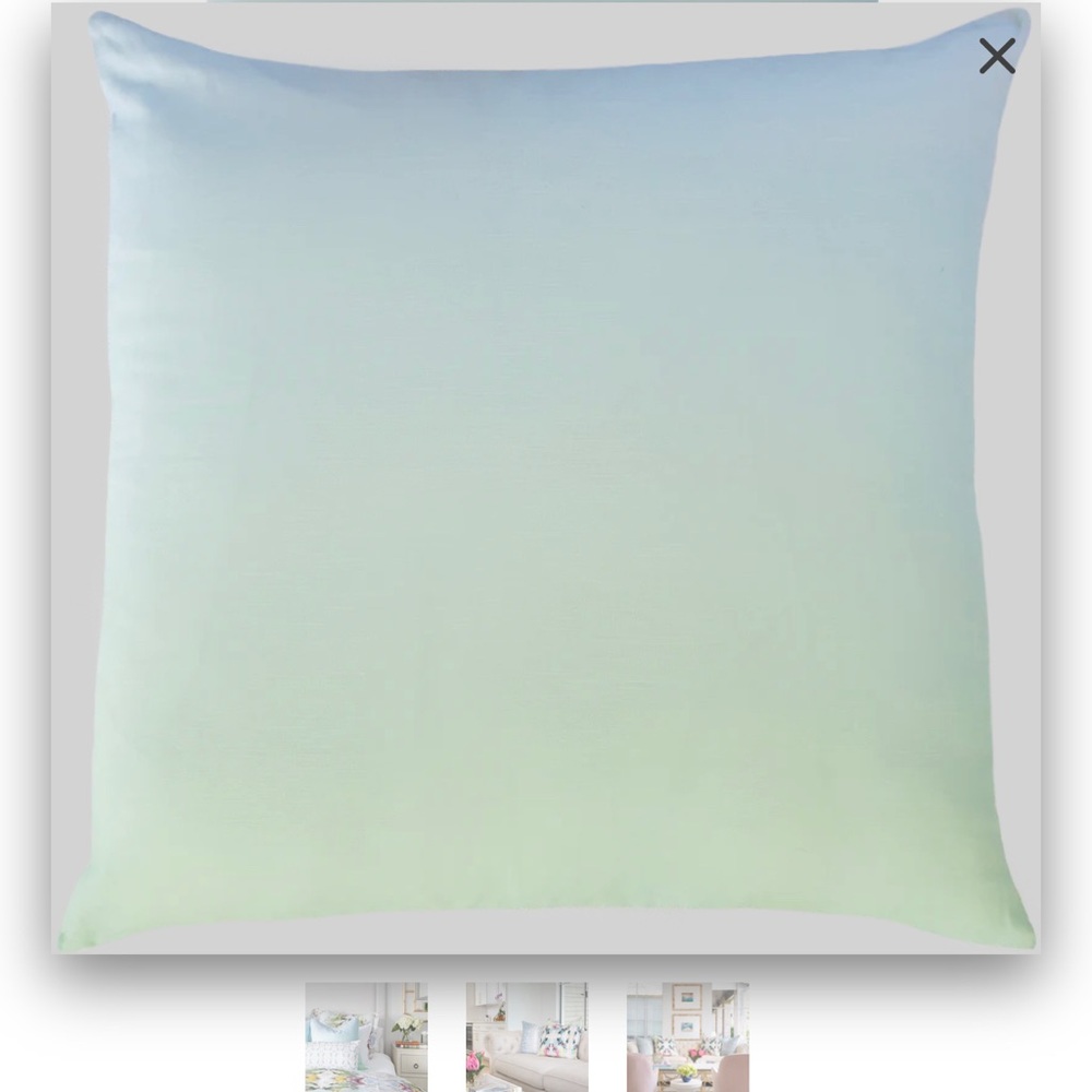 Laura Park “ signature blue “ euro NWNT cotton linen pillow cover